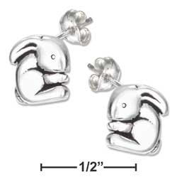 Sterling Silver Mini Bunny Rabbit Earrings
