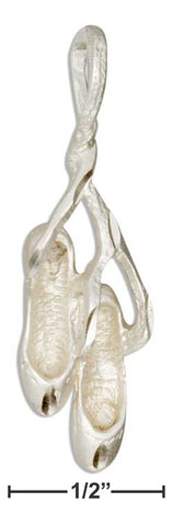 sterling silver pair of ballet slippers pendant