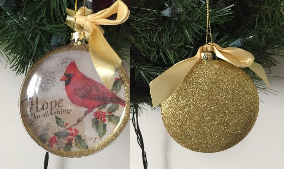 Hope in all things ornament