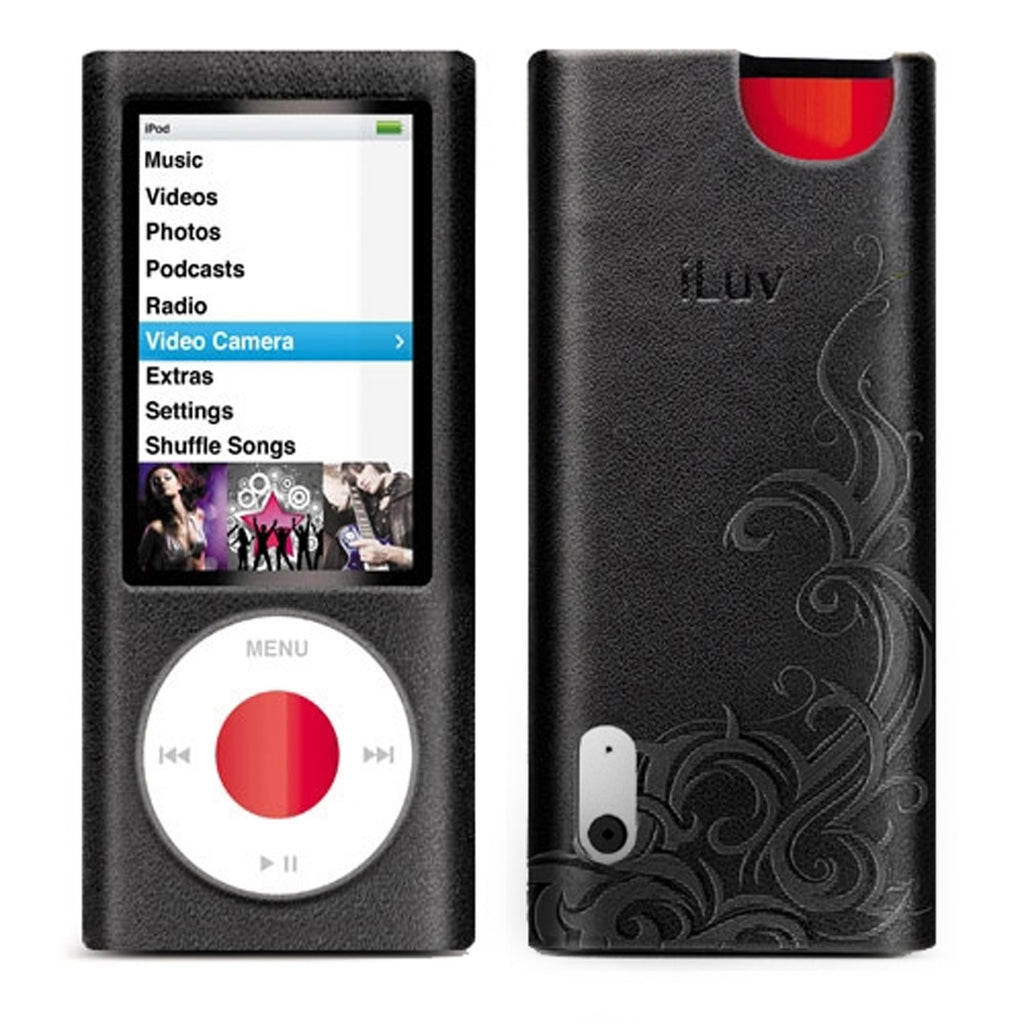 Leather Case with Flame Design for IPOD Nano 5th Generation Case.