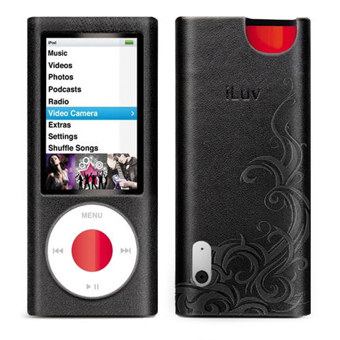 Leather Case with Flame Design for IPOD Nano 5th Generation Case.