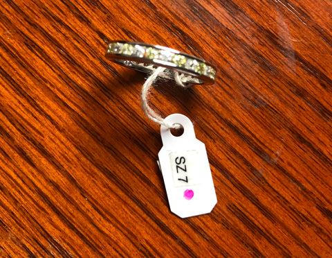 Sterling silver size 7 august birthstone color ring