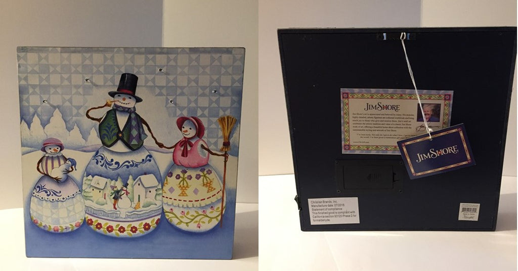 Jim Shore lighted Snowman family 10 x 10 light box