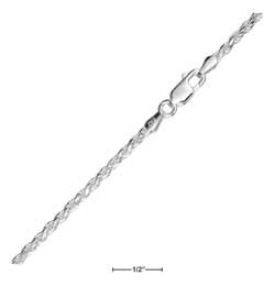 sterling silver 050 solid diamond- cut rope chain 2.25mm available in 5 sizes