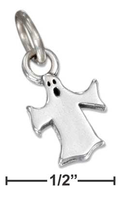 sterling silver flat ghost charm