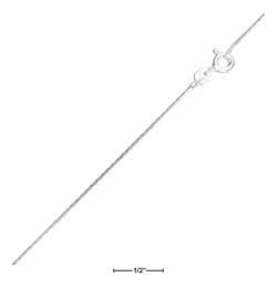 sterling silver square boston chain 0.5mm, avail in 2 sizes