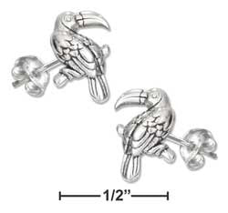 sterling silver mini toucan earrings-posts