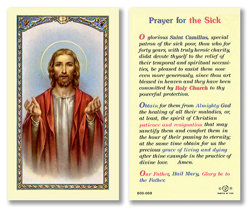 Healing Christ Laminated Holy Card