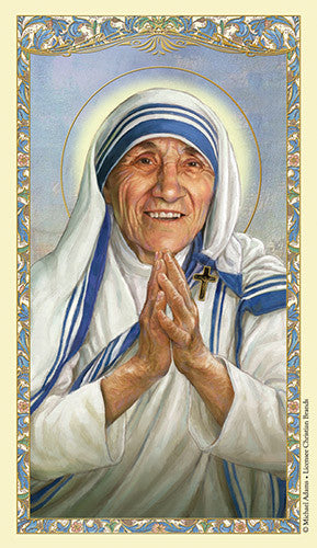 Saint Teresa laminated holy card (25 card set)
