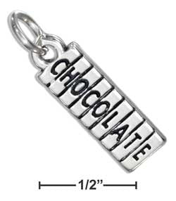 sterling silver "chocolate" bar charm
