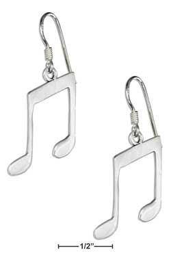 sterling silver musical notes earrings-french wires
