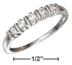 sterling silver cubic zirconia anniversary band ring