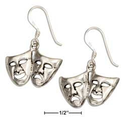 sterling silver comedy and tragedy earrings