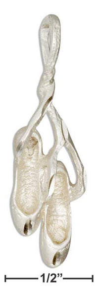sterling silver pair of ballet slippers pendant