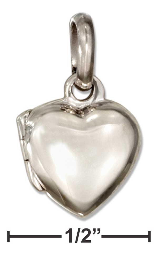 Sterling Silver Tiny High Polish Heart Locket