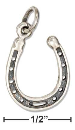 sterling silver realistic lucky horseshoe charm