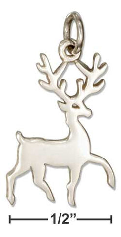 sterling silver prancing reindeer charm
