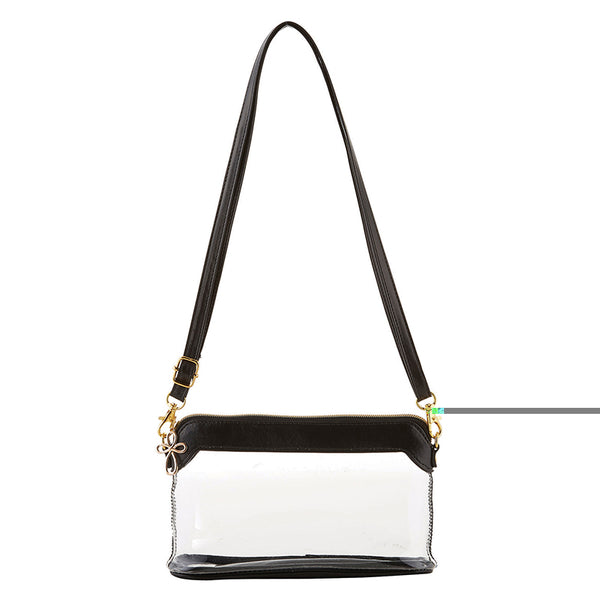 Metallic Stadium Bag Black color