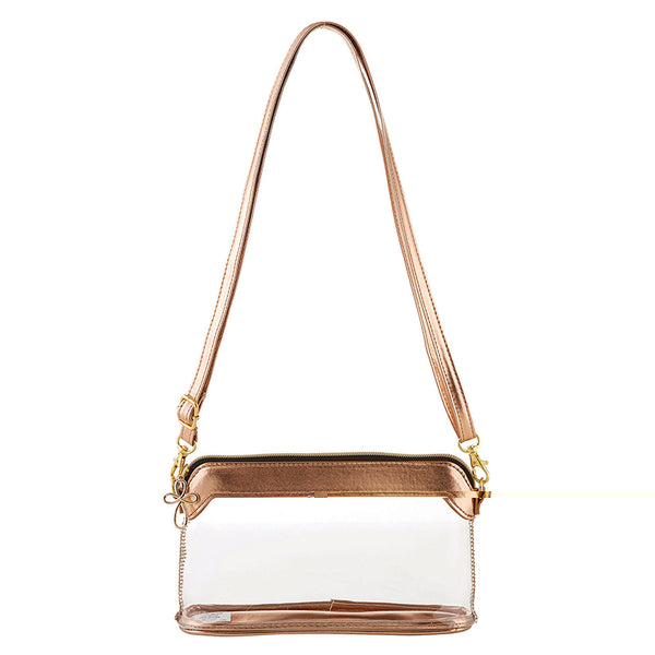 Metallic Stadium Bag Rose Gold color