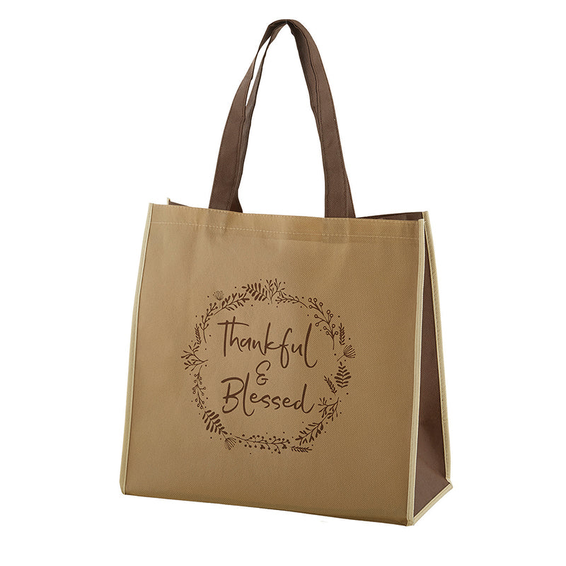 Reusable tote bag 13 x 13 Thankful and Blessed