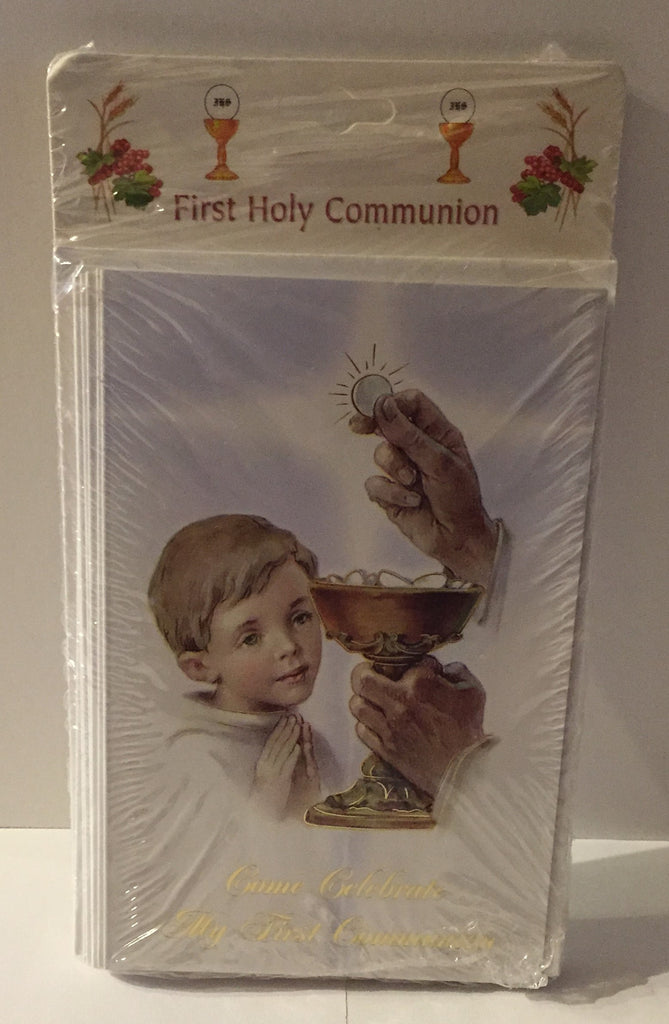 Invite set of 8 First Holy Communion, Boy
