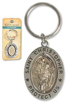 St Christopher Revolving Key Ring
