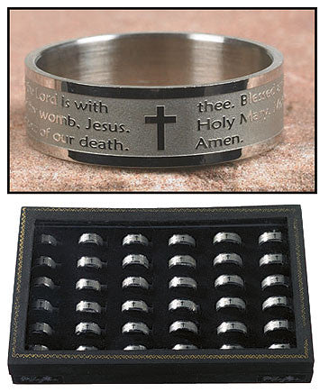 Engraved Hail Mary Ring