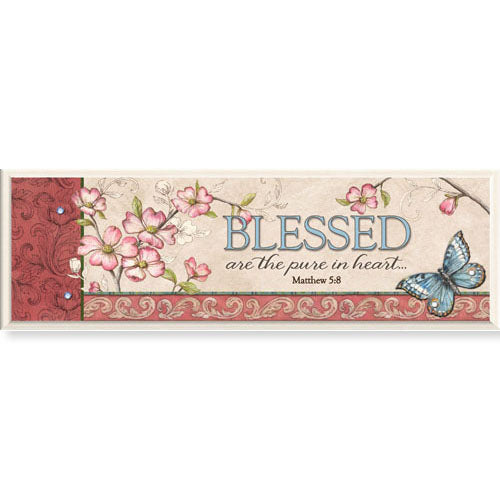 Blessed Are The Pure In Heart - 8.5" X 2.75" Tabletop Plaque