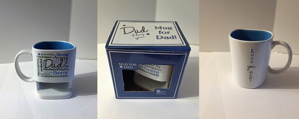 Word art mug "Dad" with cookie holder