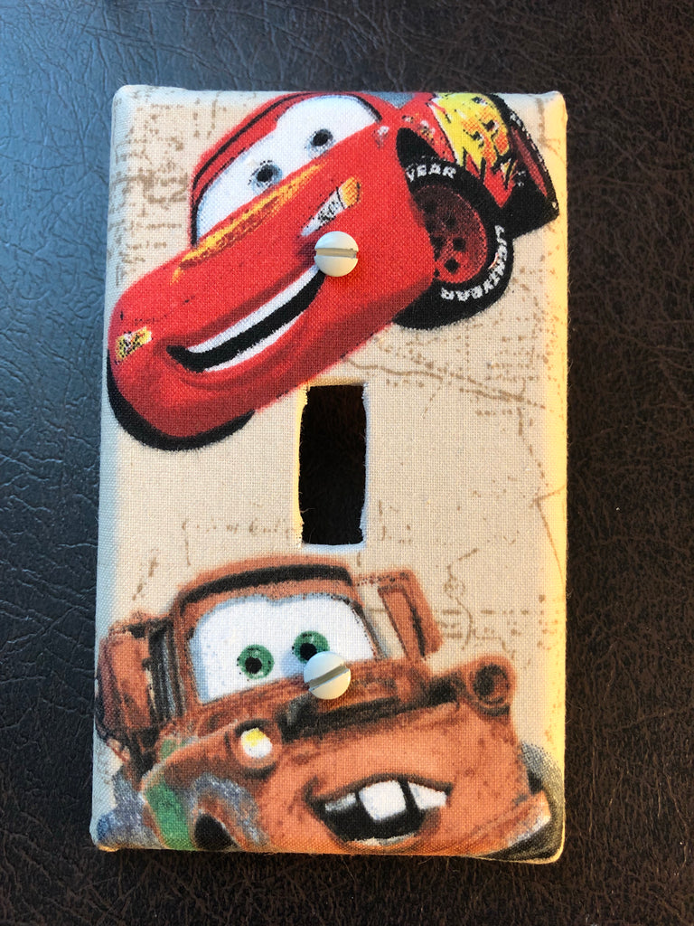 Lightning McQueen and Mater wall light switch plate cover